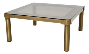 Hollywood Regency Brass Coffee Table, 1970s