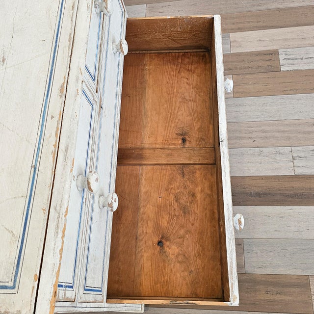 Antique English Pine Painted Dresser - Circa 1880 For Sale - Image 9 of 14