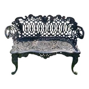 Antique Betsy Ross Iron Bench