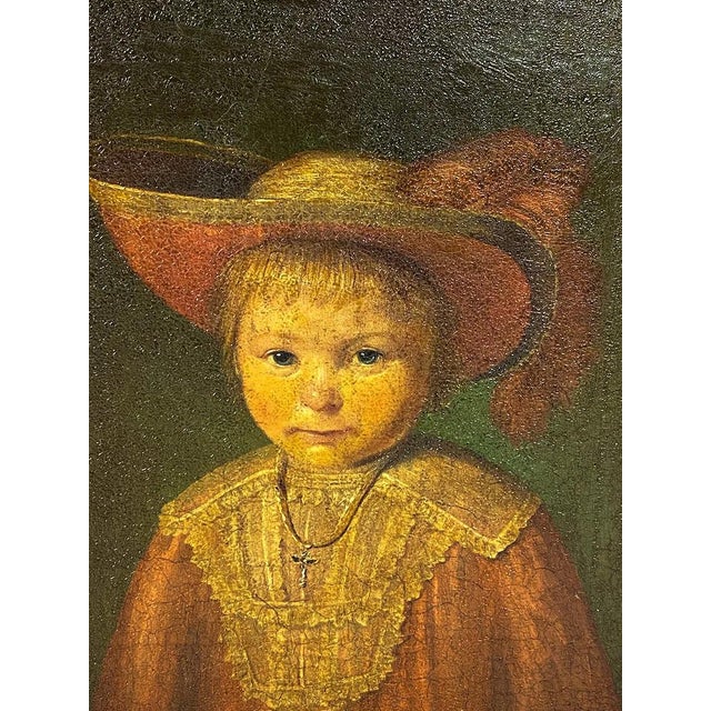 A good early 20th Century Dutch Old Master style painting of a young boy. The work shows a young boy in early 17th Century...