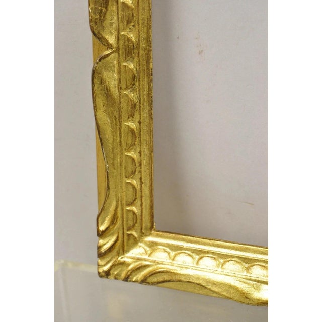 Mid 20th Century Vintage Italian Hollywood Regency Gold Gilt Wood 14 X 12 Art Picture Frame For Sale - Image 5 of 12
