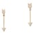 New 0.12ctw Diamond Arrow Drop Earrings 14k Yellow Gold - 2 Pieces For Sale