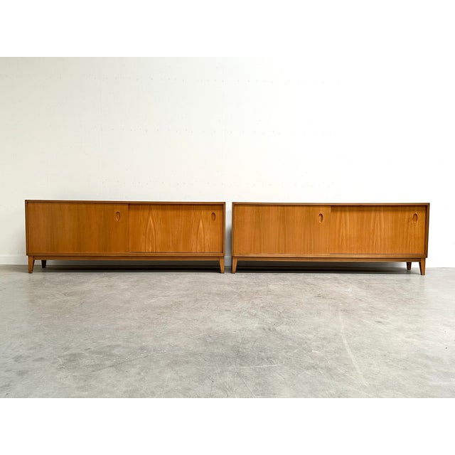 Vintage Sideboards by Georg Satink for WK Möbel, 1950s, Set of 2, in Good conditions. Designed 1950 to 1959 This piece has...