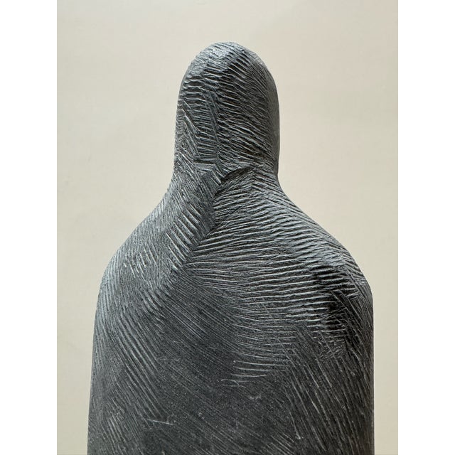 Larry Mohr Gray Stone Figurative Sculpture Signed From Artist Estate For Sale In Atlanta - Image 6 of 7
