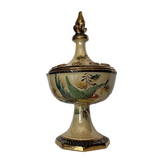 Covered Bowl on Stand from Hubert Bequet, 1930s For Sale