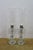 2 Mid Century Etched Glass Crystal Hurricane Candlestick Boudoir Lamps 20" For Sale - Image 4 of 18