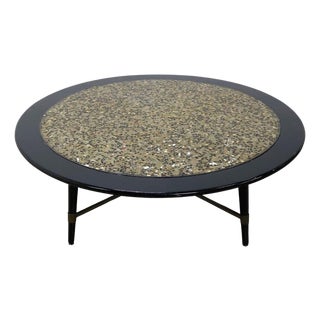 1960s Midcentury Mosaic Center Table made with Precious Stones For Sale