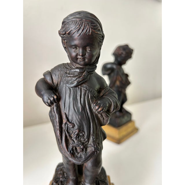 Early 20th Century Antique Italian Borghese Cherubini Putti Figurines - A Pair For Sale - Image 5 of 10