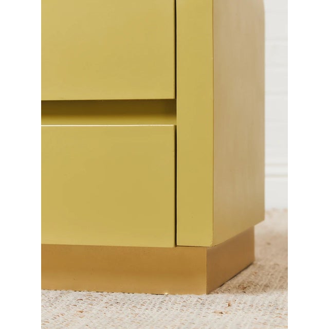 Mid 20th Century Yellow Sunshine Pair of Nightstands For Sale - Image 9 of 12