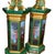 French Louis XVI Faux Malachite Pedestal Stands, Set of 2 For Sale - Image 3 of 8