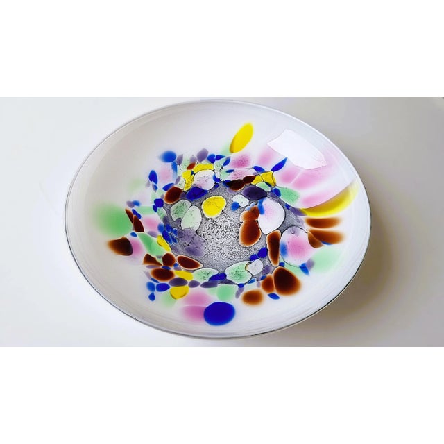 Vintage Glass Bowl in Opal Glass by Hans Jürgen Richartz, 1980s For Sale - Image 9 of 9