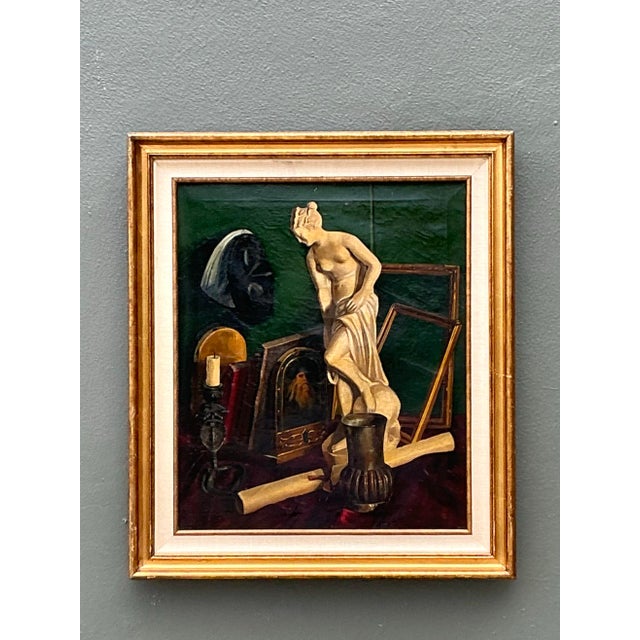 Vintage Original Still Life Oil on Canvas For Sale - Image 4 of 7