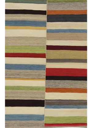 Handwoven Flatweave Scandinavian Style Persian Kilim Rug 3’4″ X 4’10”