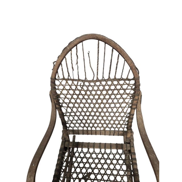 American Antique Woven Bentwood Rocking Chair For Sale - Image 3 of 5