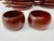 Vintage Caribcraft Mahogany Apple Snack Plates and Cups, Set of 13 For Sale - Image 12 of 15