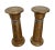 Vintage Egyptian Column Plant Stands Pedestals Carved Stone Look Resin Set of Two For Sale - Image 9 of 13