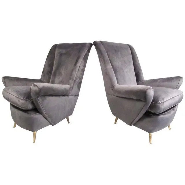 Modern Italian Modern Lounge Chairs for Arredamenti Isa - a Pair For Sale - Image 3 of 11