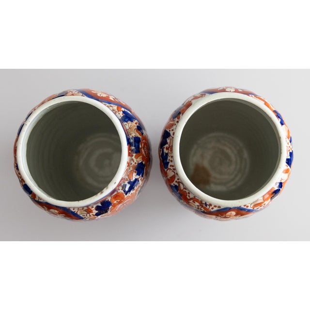 Antique 19th Century Japanese Imari Porcelain Vases - A Pair For Sale - Image 9 of 12