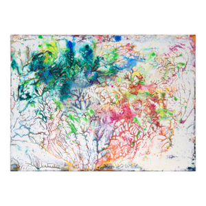 Rainbow Crackle - Abstract Expressionist Composition in Acrylic by Charles David Francis