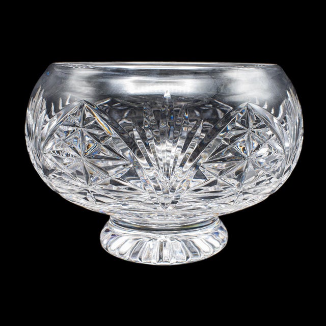 Vintage Rose Bowl, English, Cut Crystal, Posy, Potpourri, Fruit Dish, Circa 1970 For Sale - Image 4 of 11