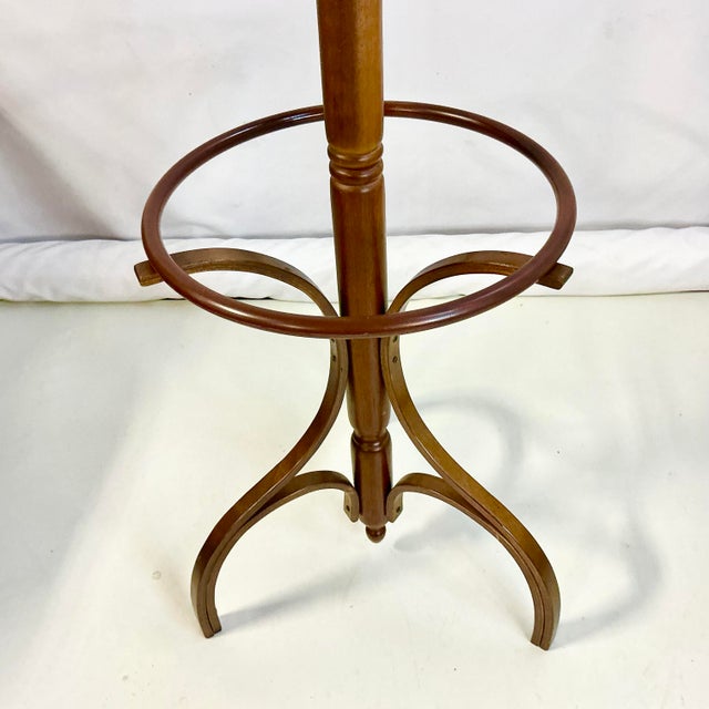 Thonet Mid 20th Century Boho Chic Victorian Thonet Style Bentwood Umbrella, Coat & Hat Rack Tree Stand. For Sale - Image 4 of 11
