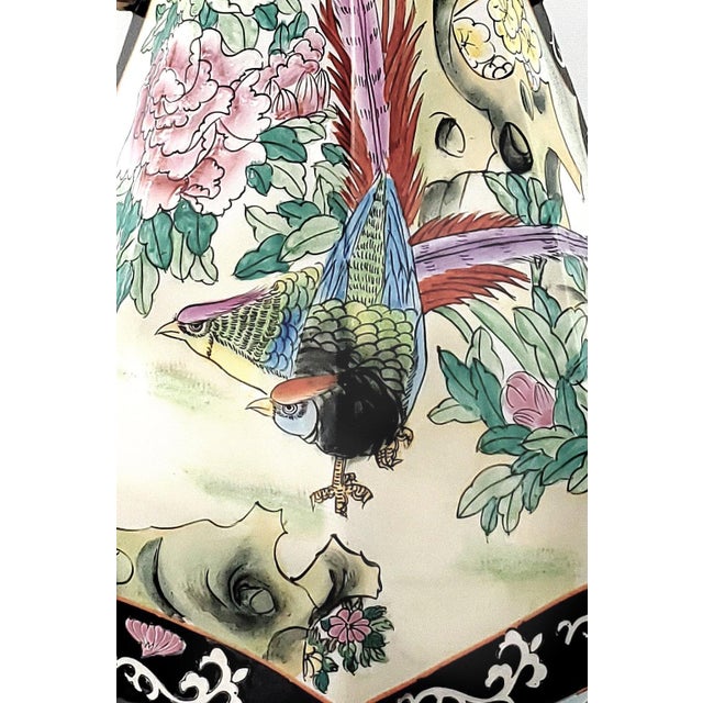 AK Dutch Delftware Vase Chinese Porcelain With Birds For Sale - Image 4 of 8