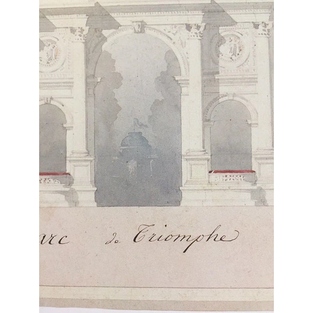 1980s Architectural Rendering Poster Arc De Triomphe After Artist Emanuel Brune 1863 For Sale - Image 9 of 12