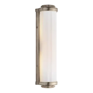 Thomas O'Brien for Visual Comfort Signature Milton Road Bath Light in Antique Nickel with White Glass