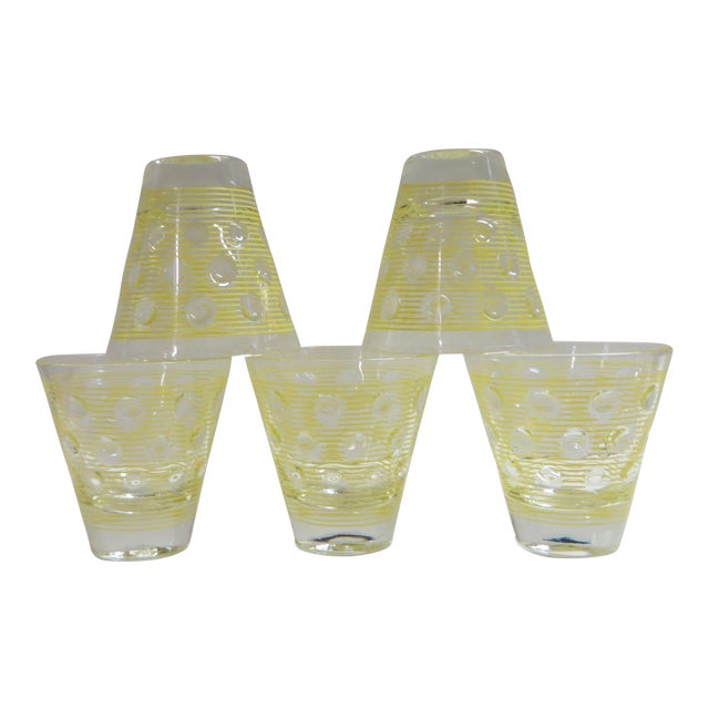 Vintage Dot Shot Glasses Set of 5 Chairish