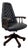 English Chesterfield Desk Chair in Black For Sale