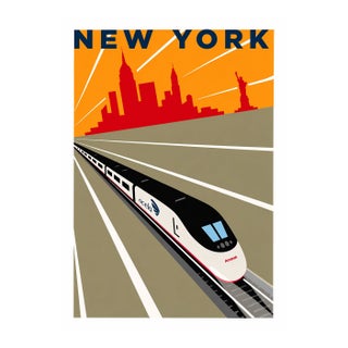 Michael Schwab - New York - Acela - Amtrak, C. 2004, Poster on Paper For Sale