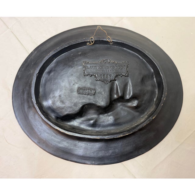 Antique 1800's Wilhelm Schiller Sohn Oil Terracotta Wall Plate Plaque Sculpture For Sale - Image 10 of 13