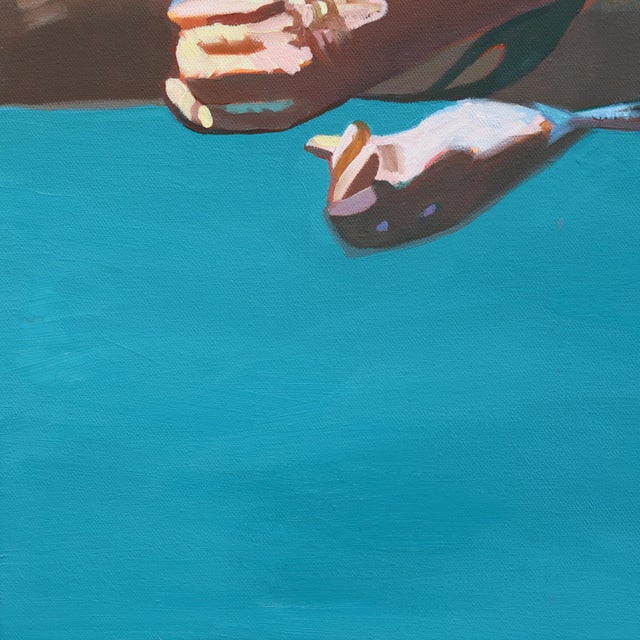 Stronger Together - Abstract Figurative Ocean Swimming Still Life Oil Panting Original Artwork by Michelle Fillmore For Sale - Image 4 of 9