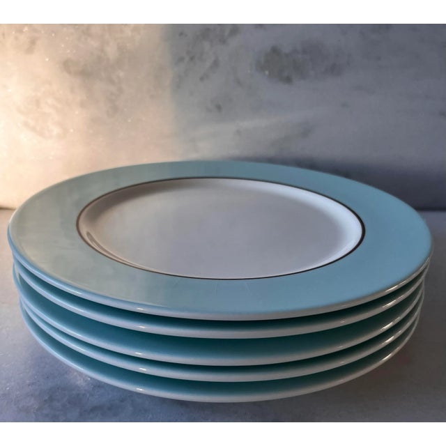 Set of 5 Pagnossin Ironstone Audrey Pattern Dinner Plates For Sale In Austin - Image 6 of 10