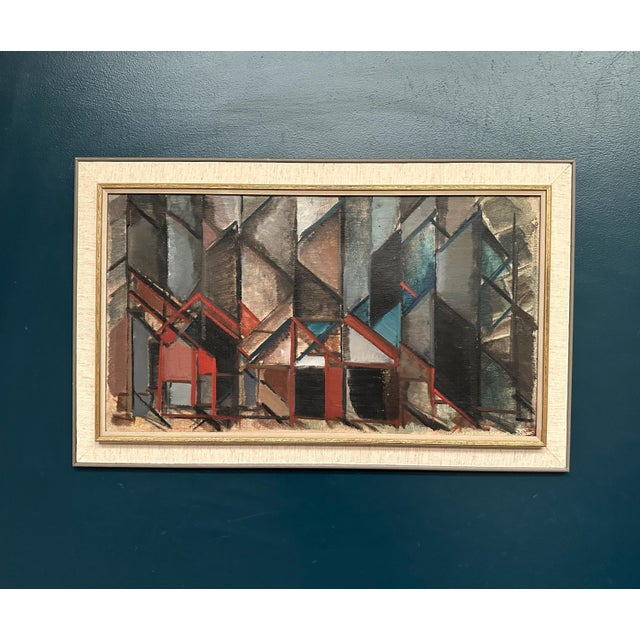 Carl Köhler, Diagonal Rooms, 1950s, Oil on Canvas, Framed For Sale - Image 8 of 18