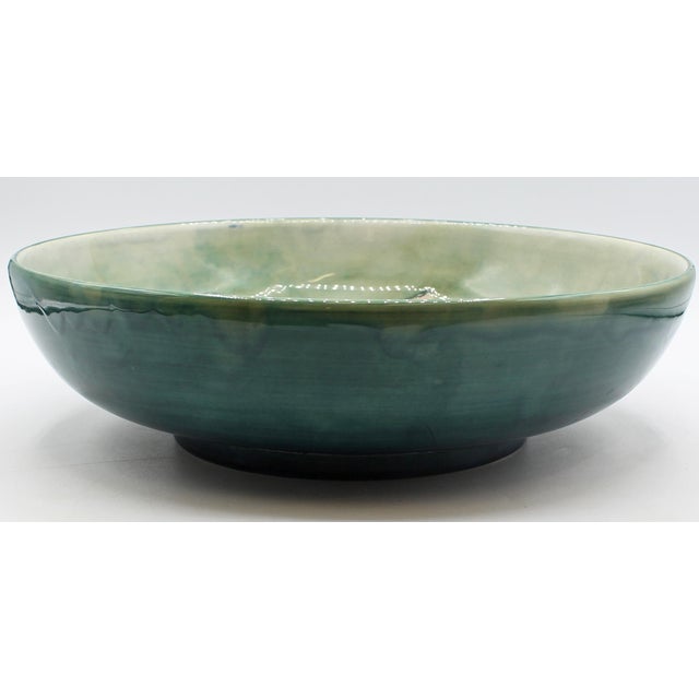 English Circa 1935 Deep Centerpiece Bowl by Moorcroft, England For Sale - Image 3 of 5