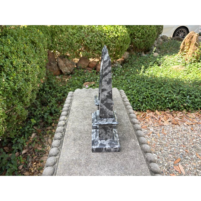 Pair of Vintage Italian Marble Obelisks For Sale In Houston - Image 6 of 10