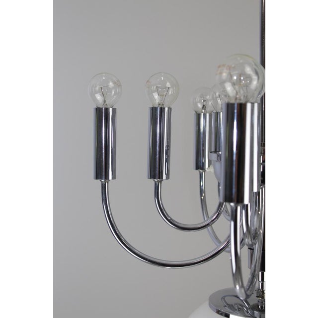 Opaline Glass Chandelier, 1920s For Sale - Image 6 of 18