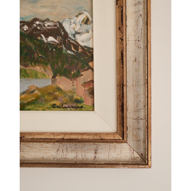 Calierno Giosuè, Landscape, 1970s, Acrylic Painting, Framed For Sale - Image 3 of 5