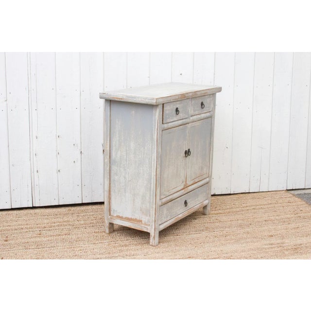 Light Gray Painted Cabinet For Sale - Image 9 of 11