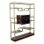 Golden Brass & Makassar Bookcase with Showcase, 1990s For Sale - Image 3 of 10