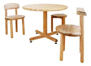 Vintage Danish Dining Set by Rainer Daumiller for Hirtshals Savværk A/S, 1970s, Set of 3