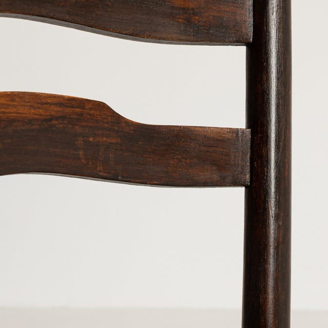 French Early 20th Century France Brown Wood Lounge Chair For Sale - Image 3 of 10