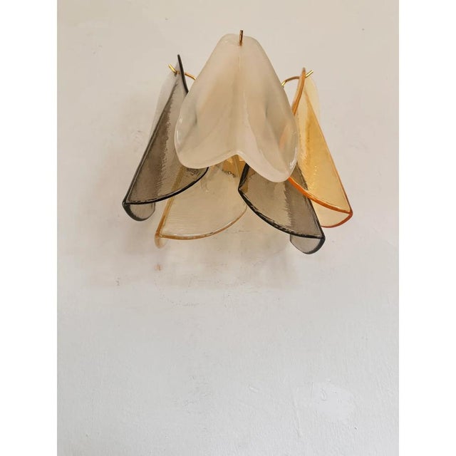 Contemporary Multicolor Amber Rondini Murano Wall Sconces by Simoeng, Set of 2 For Sale - Image 3 of 11