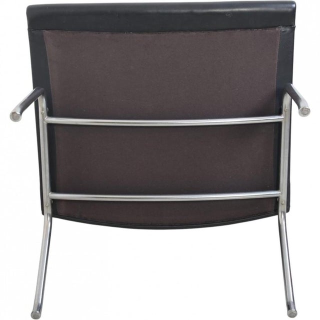 AP40 Chair in Black Leather by Hans Wegner, 1990s For Sale - Image 11 of 12