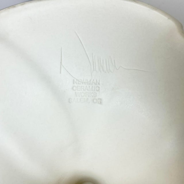 Art Nouveau 1980s Vintage Art Nouveau Botanical Coastal Porcelain Candle Holders - A Pair, Artist Signed For Sale - Image 3 of 15