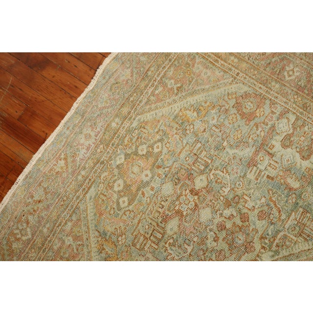 Early 20th Century Pastel Shabby Chic Persian Mahal Rug - 4'4" x 6'7" For Sale In New York - Image 6 of 7