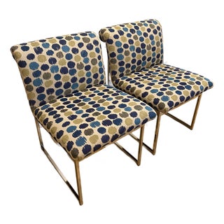 Mid 20th Century Mid-Century Milo Baughman Style Chairs - Set of 2 For Sale