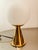 Metal Brass Table Lamp with White Sphere For Sale - Image 7 of 10