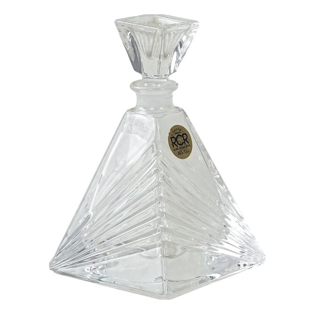 Vintage Italian Glass Carafe from RCR Cristalleria Italiana, 1970s For Sale